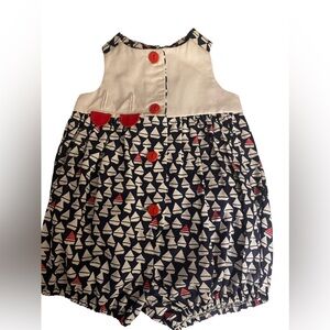 Florence Eiseman Navy, White & Red Sailboat One-Piece NWT 12M